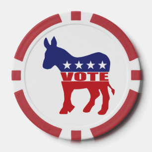 Abstimmungs-demokratisches Party Pokerchips