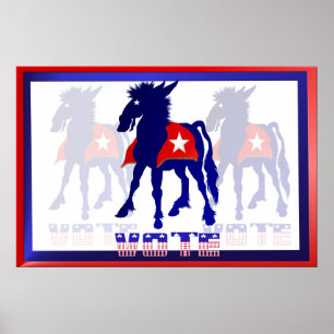 Abstimmungs-demokratisches Yard-Zeichen-Plakat Poster