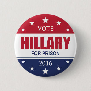 ABSTIMMUNGS-HILLARY CLINTON-GEFÄNGNIS BUTTON