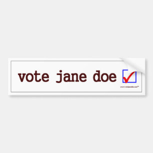 "Abstimmungs-Jane-Damhirschkuh-" Autoaufkleber