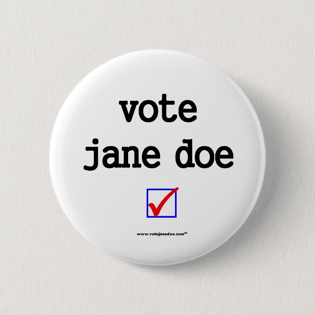 "Abstimmungs-Jane-Damhirschkuh-" Kampagnen-Knopf Button (Vorderseite)
