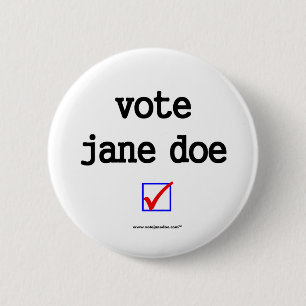 "Abstimmungs-Jane-Damhirschkuh-" Kampagnen-Knopf Button
