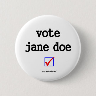 "Abstimmungs-Jane-Damhirschkuh-" Kampagnen-Knopf Button