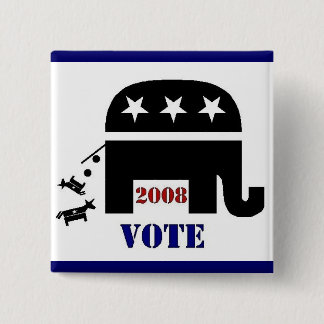 ABSTIMMUNGS-REPUBLIKANER-IM JAHRE 2008 KNOPF BUTTON