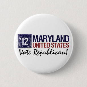 Abstimmungs-Republikaner im Jahre 2012 - Vintages Button