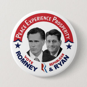 Abstimmungs-republikanische Abstimmung Romney u. Button