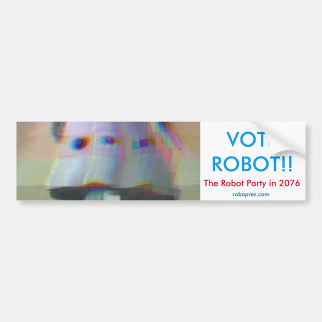 ABSTIMMUNGS-ROBOTER! AUTOAUFKLEBER (Vorne)