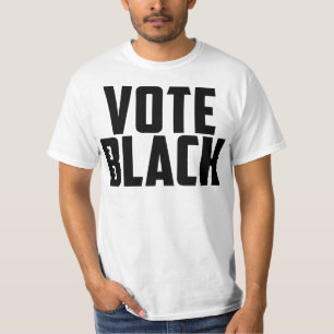 Abstimmungs-Schwarzes (weißes T-Shirt) T-Shirt