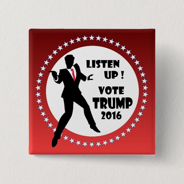 Abstimmungs-Trumpf 2016 Button (Vorderseite)