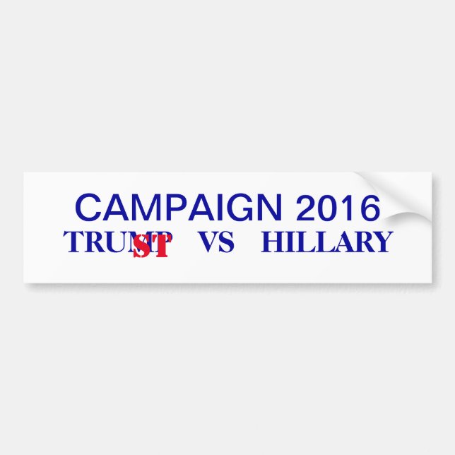 Abstimmungs-Trumpf 2016 gegen Hillary-Wahlkampf Autoaufkleber (Vorne)