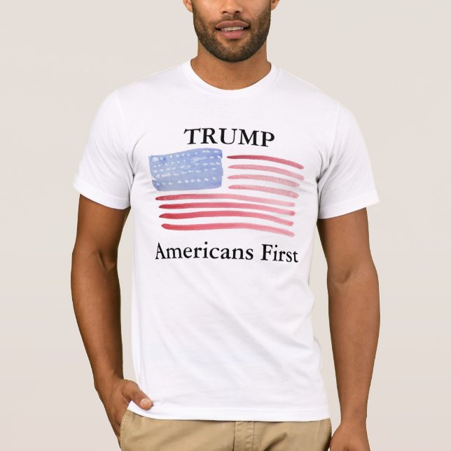 Abstimmungs-Trumpf-Amerikaner zuerst T-Shirt (Vorderseite)