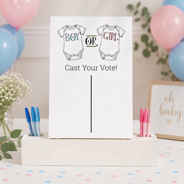 Abstimmungspaket für Geschlecht Poster (Gender Reveal Voting Poster)