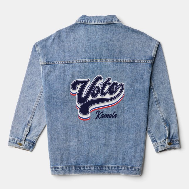 Abstimmungstafpografie - Wahl Jeansjacke (Rückseite)
