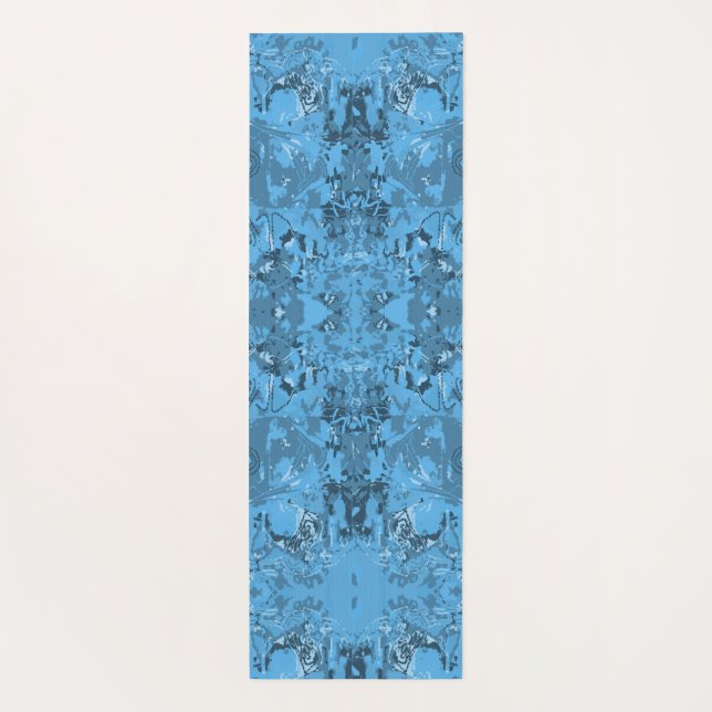 Abstrack Blue Exclusive Muster Yogamatte (Rückseite)