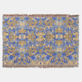Abstrack Blue Yellow Exclusive Muster Decke