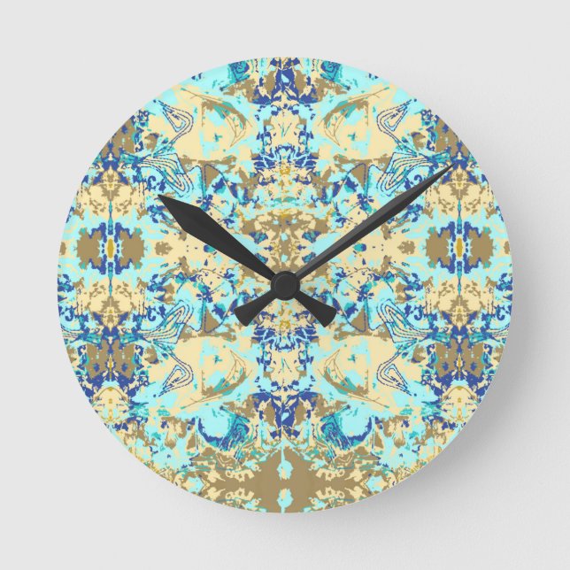 Abstrack Ethnic Exclusive Muster Runde Wanduhr (Vorderseite)