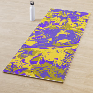 Abstrack Exklusiv Gelb Muster Crossbody Bag Yogamatte