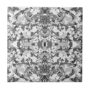 Abstrack Schwarz-Weiß exklusives Modedesign Fliese