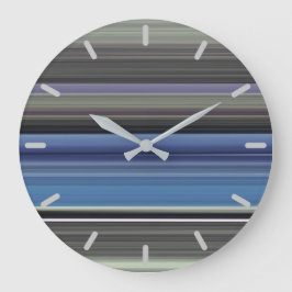 Abstract #1: Blue and grey Große Wanduhr