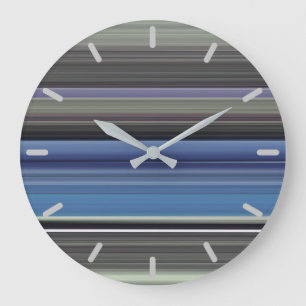 Abstract #1: Blue and grey Große Wanduhr