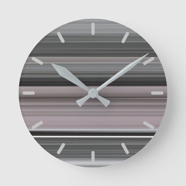 Abstract #1: Grey Runde Wanduhr (Vorderseite)