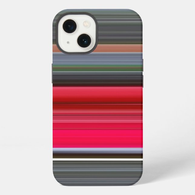 Abstract #1: Rotes und graues Case-Mate iPhone Cas Hülle (Rückseite)