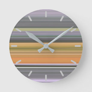 Abstract #1: Yellow and grey Runde Wanduhr