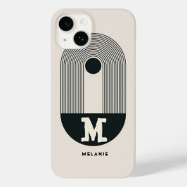 Abstract 20s aesthetic boho minimal Monogram Case-Mate iPhone 14 Hülle