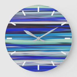 Abstract #2: Blue blur Große Wanduhr