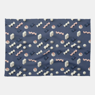 Abstract 3D geometric shapes Geschirrtuch