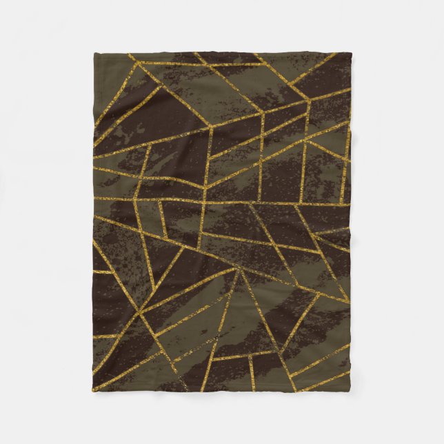 Abstract #941 Braun Fleecedecke (Vorderseite)