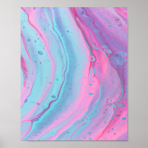 Abstract Aesthetic Vaporwave Watercolor Art Splash Poster