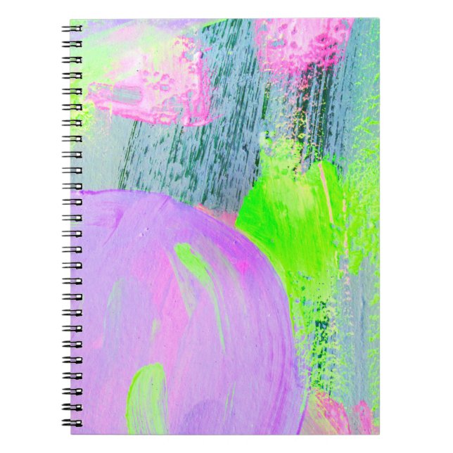 Abstract art background hand drawn acrylic paintin notizblock (Vorderseite)