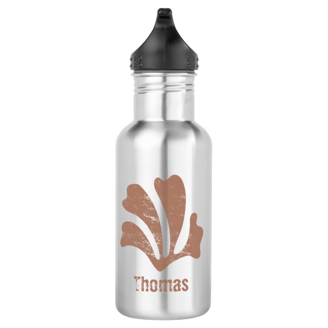 Abstract Art Brown Algae, Kelp Edelstahlflasche (Rechts)