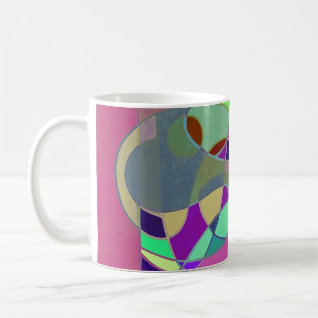 Abstract Art Coffee Mug "Colorful Abstract" (Gauche)