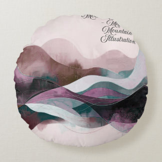 Abstract Art Design | Modern Minimalist Rundes Kissen