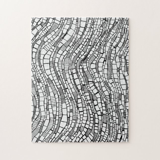 Abstract Art Geometric Shapes Difficult Puzzle (Vertikal)