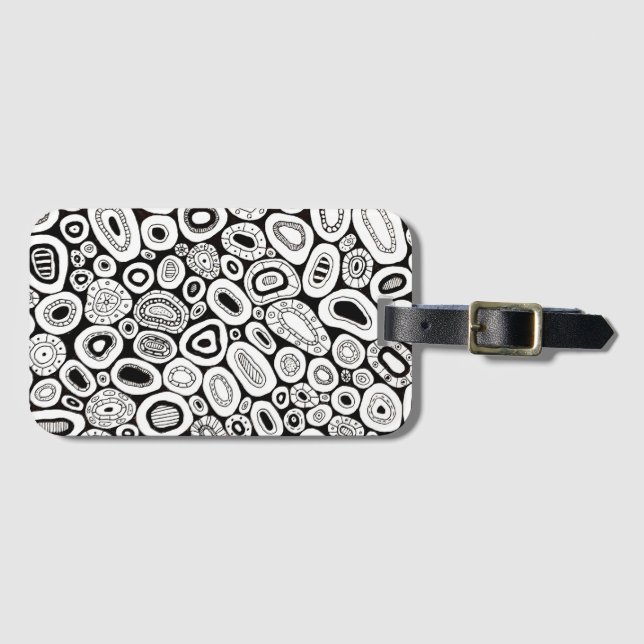 Abstract Art Random Blobby Shapes Gepäckanhänger (Vorderseite (Horizontal))