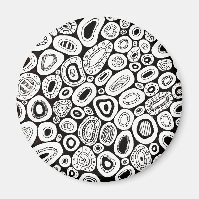 Abstract Art Random Blobby Shapes Magnet (Vorne)