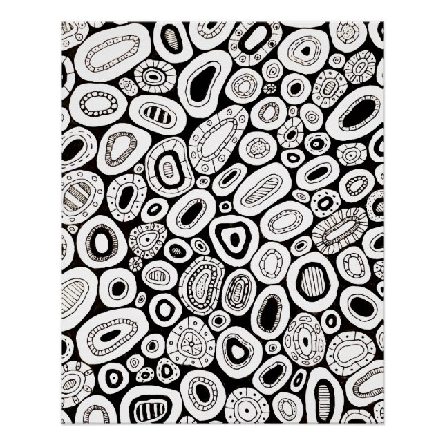 Abstract Art Random Blobby Shapes Poster (Vorderseite)