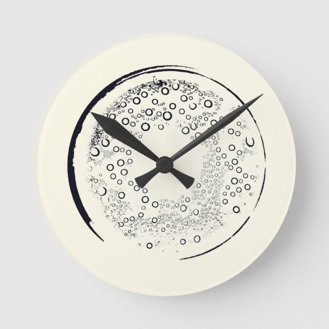 Abstract Art Runde Wanduhr (Vorderseite)
