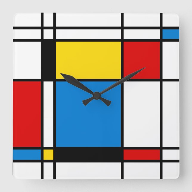 Abstract Art Wall Decor Clocks Quadratische Wanduhr (Vorderseite)