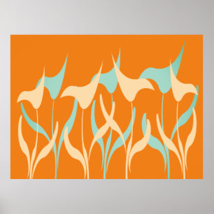 Abstract Art Watercolor Lily Poster