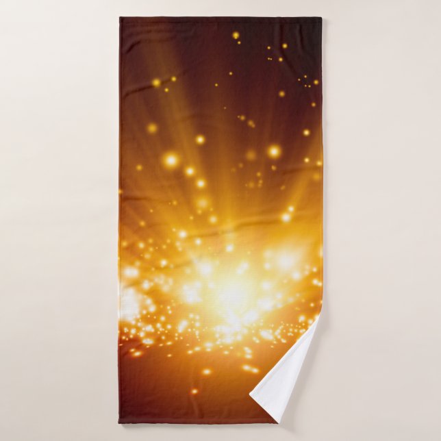 Abstract background - bright orange lightslight,ba (Serviette de bain)