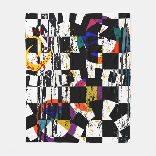 abstract background composition, with strokes, spl fleecedecke (Vorderseite)
