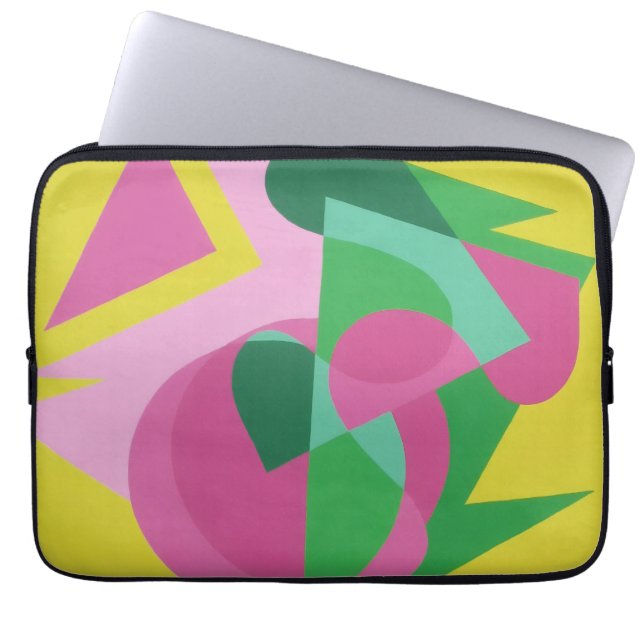 Abstract Balancing Act Laptop Sleeve – Multicolor (Vorderseite)