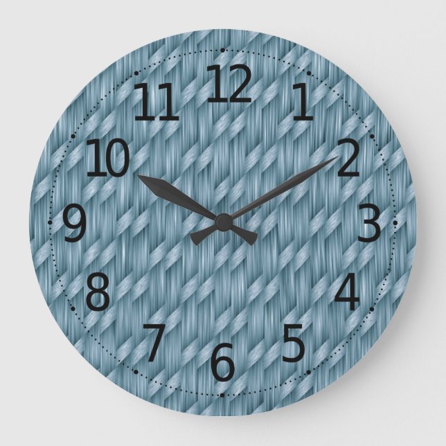Abstract Basket Weave Pattern | Wall Clock Große Wanduhr (Vorderseite)