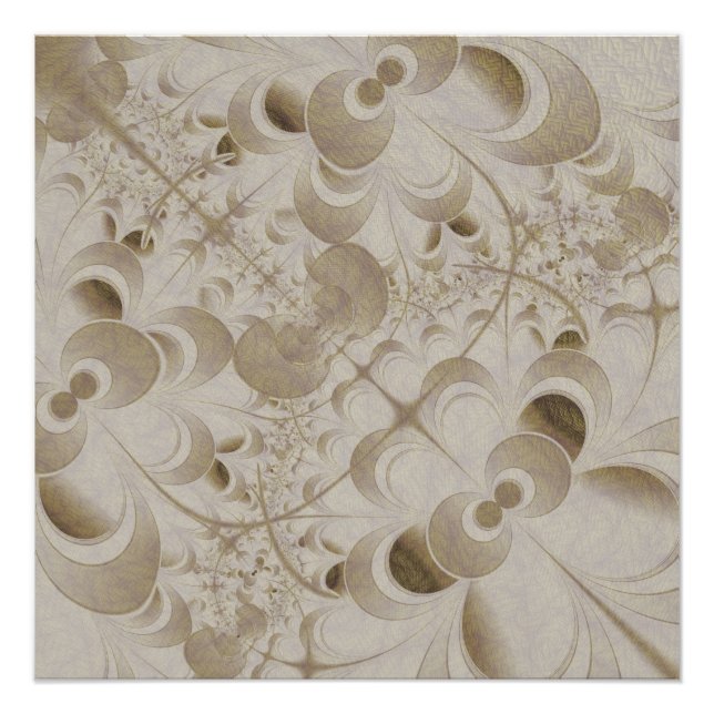 Abstract beige pattern poster (Vorderseite)