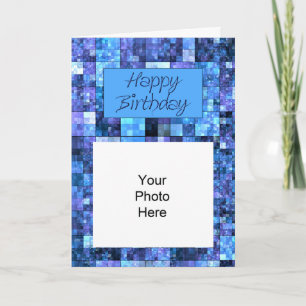 Abstract birthday Foto Card Karte