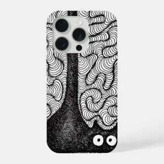 Abstract Black and White Doodle Art iPhone 15 Pro Hülle